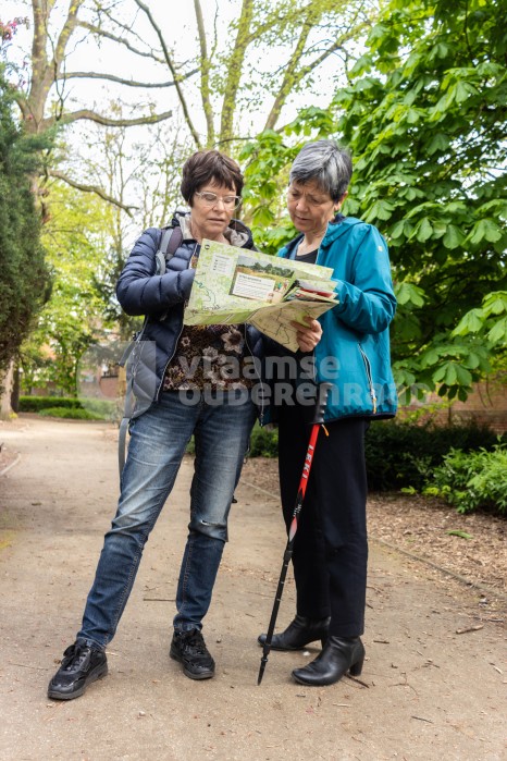 Oudere vrouwen wandelen