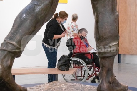 Ouderen in museum